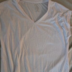 Women's V-Neck White Top